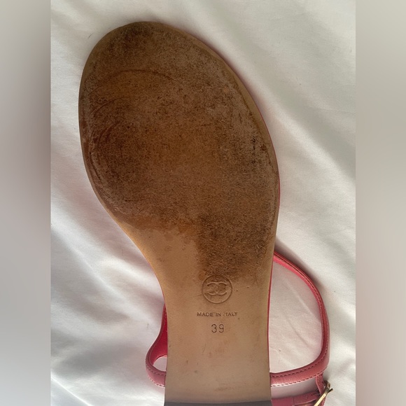 Pink ankle strap Chanel sandals - Picture 4 of 16